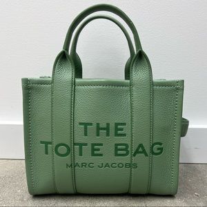 =*rare*= Gorgeous Leather Sage Green Marc Jacobs The Tote Bag mini